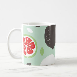 Mug Fruits citrons Citrus Papier peint Vintage