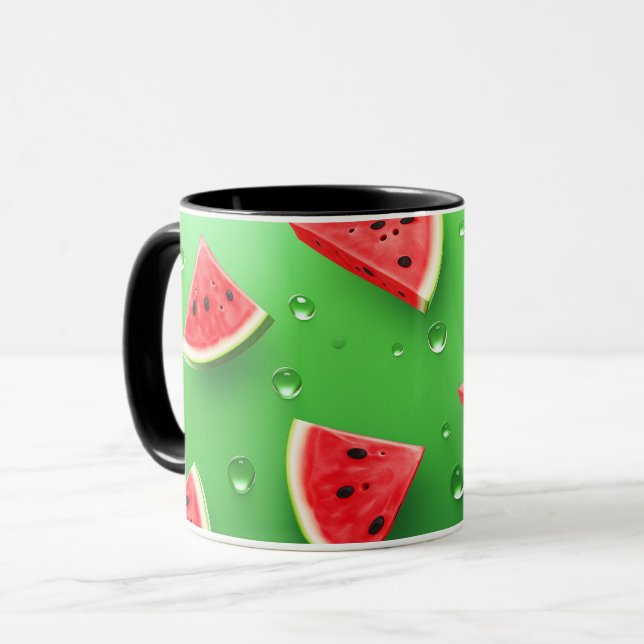 Mug Fruits de caricature végétale tranche de pastèque  (Devant gauche)