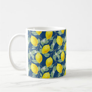 MUG FRUITS DE CITRON DANS LE BLEU CAMPAGNE
