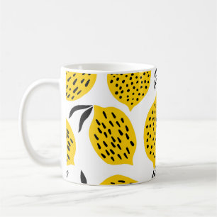 Mug Fruits de citron : design vintage et transparent.