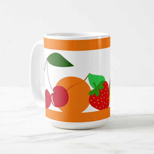 Mug Fruits frais d'été colorés (Devant gauche)