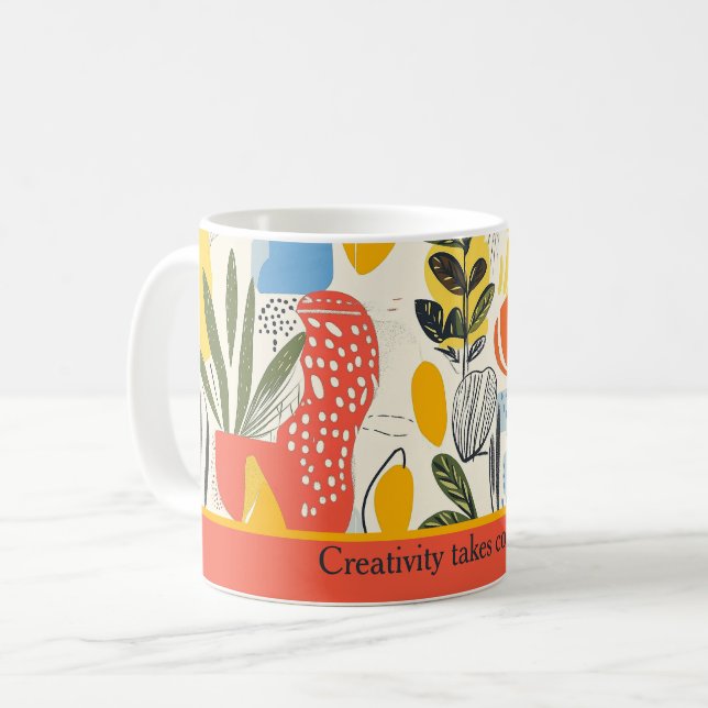Mug Fuavisme Style Coloris Vibrants Pot Jardin (Devant gauche)
