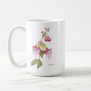 Mug Fuchsia fleur rouge et violet dire