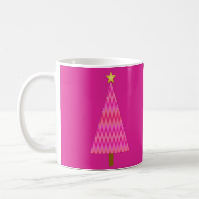 Mug Fuchsia Pink Ombre moderne (Gauche)