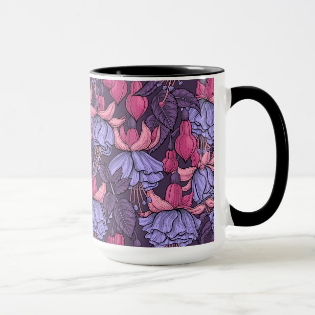 Mug Fuchsia rose et violet (Droite)