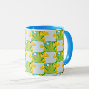 Mug Fun Ananas Flower Blue