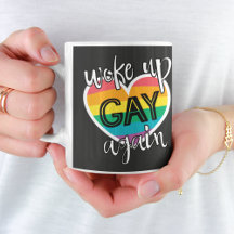 Fun auto-ironique lgbtq fierté réveillé gay à nouv