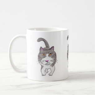 Mug Fun Crank Kitty Animal Doodé Art Design