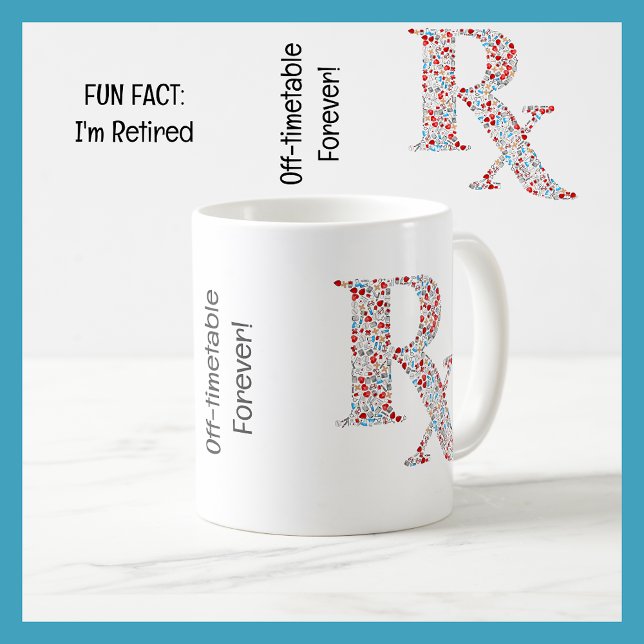 Mug Fun Fact Je suis Retraité Pharmacien Drôle Retrait (Fun Fact: I'm Retired | Funny Retirement Mug for a Pharmacist | Cute, modern, elegant, minimalist)