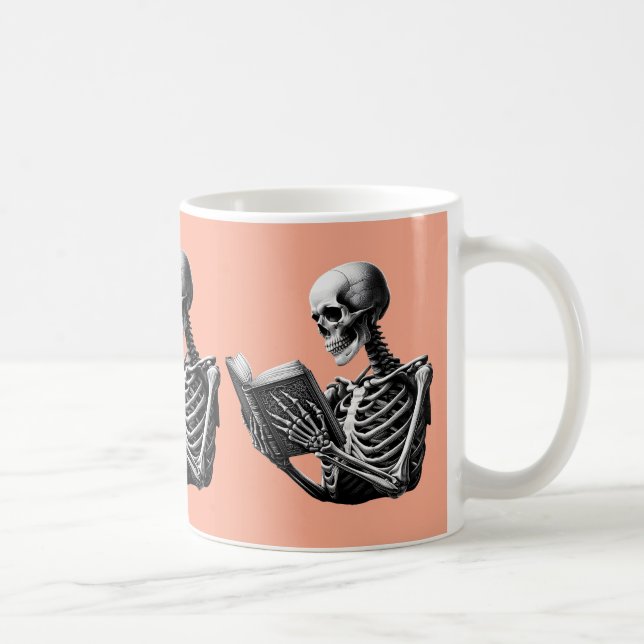 Mug Fun Facts About Skeletons and their Reading Habits (Droite)