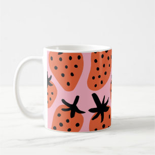 Mug Fun fraise, design artisanal sans couture.