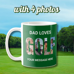 Mug Fun Golf Custom 4 Photos Nom du message