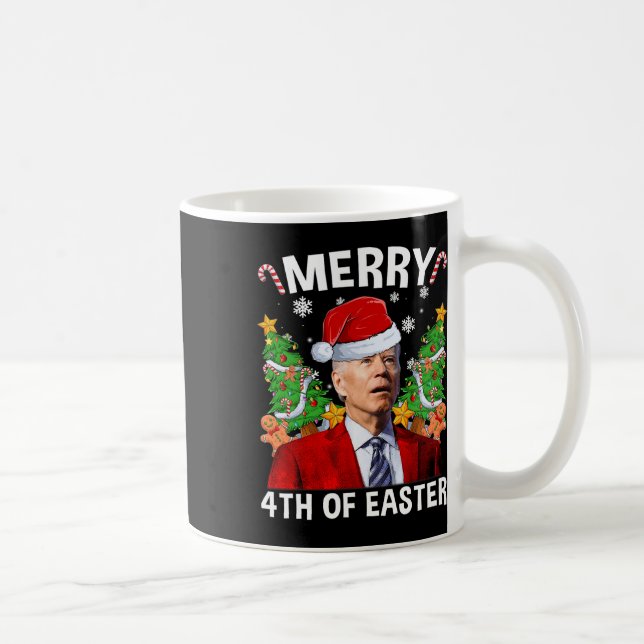 Mug Fun Joe Biden Noël Santa Hat Joyeux 4ème Eas (Droite)