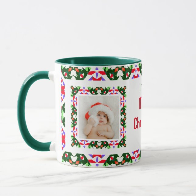 Mug Fun Jolly Noël Vert Motif Photo Tea (Gauche)