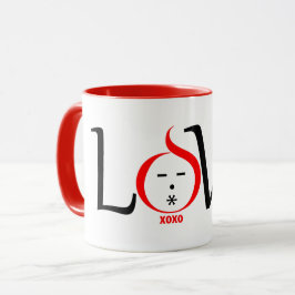 Mug Fun Love personnage design avec xoxo