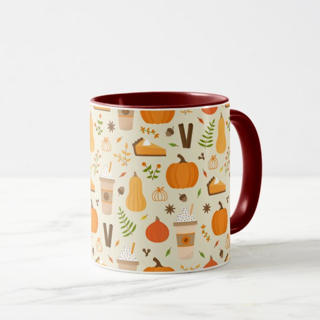 Mug Fun Orange Fall Motif (Devant droit)