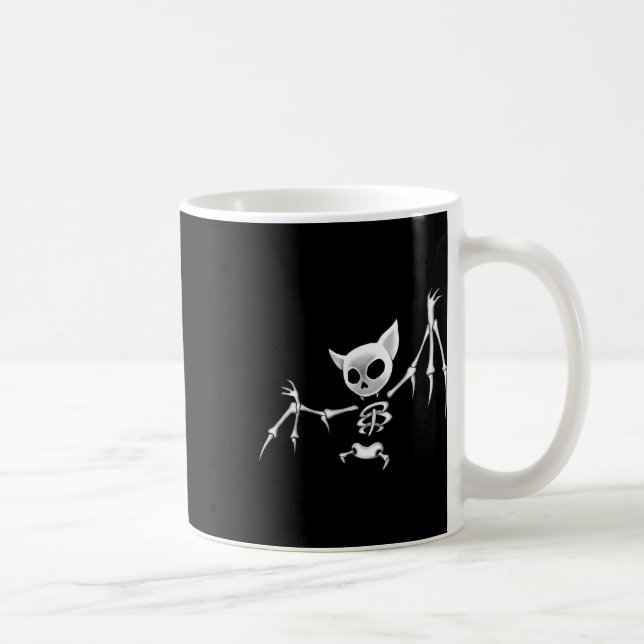 Mug Fun Scary Dark Flying Skeleton T Halloween Clothin (Droite)