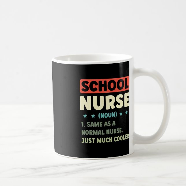 Mug Fun School Nurse Définition Retour À L'École (Droite)