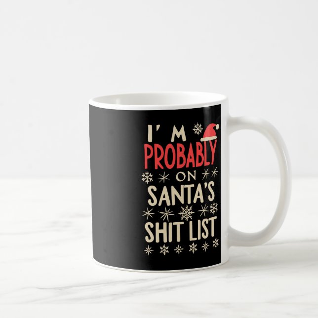 Mug Fun Vintage Noël je suis probablement sur père Noë (Droite)