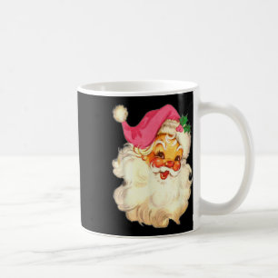 Mug Fun Vintage Pink Santa Claus Design de Noël rose