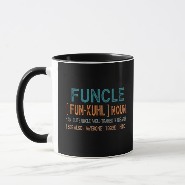 Mug Funcle Funny Uncle Définition, Awesome Legend Hero (Gauche)
