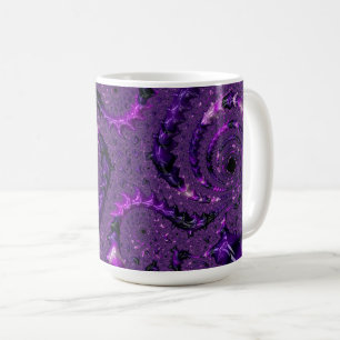 Mug Funky Bold Boho Purple Digital Abstrait Fractal