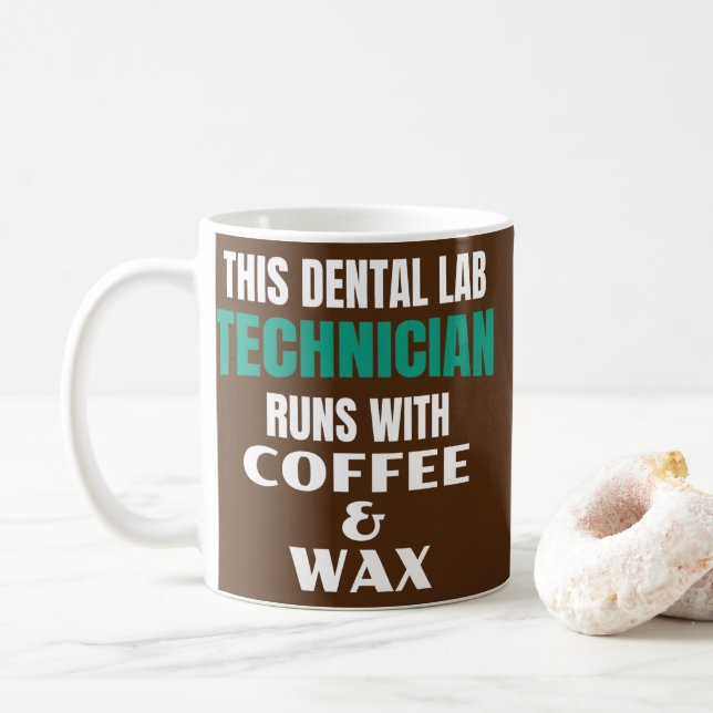Mug Funky Dental Lab Technicien Café Et Cire (Avec donut)