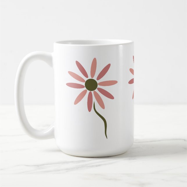 Mug Funky Flora - stylisé design de fleurs abstraites (Gauche)