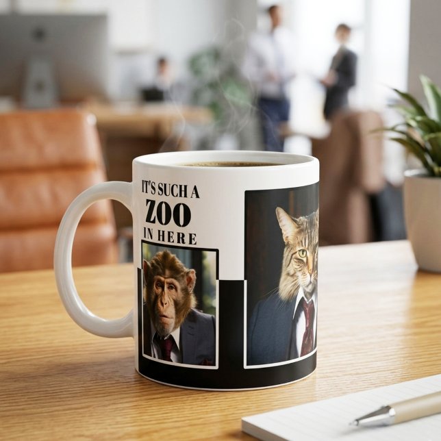 Mug Funky Grumpy Boss Office (Corporate satire mug featuring humorous imagery of a "board of directors" - boss or coworker gift)