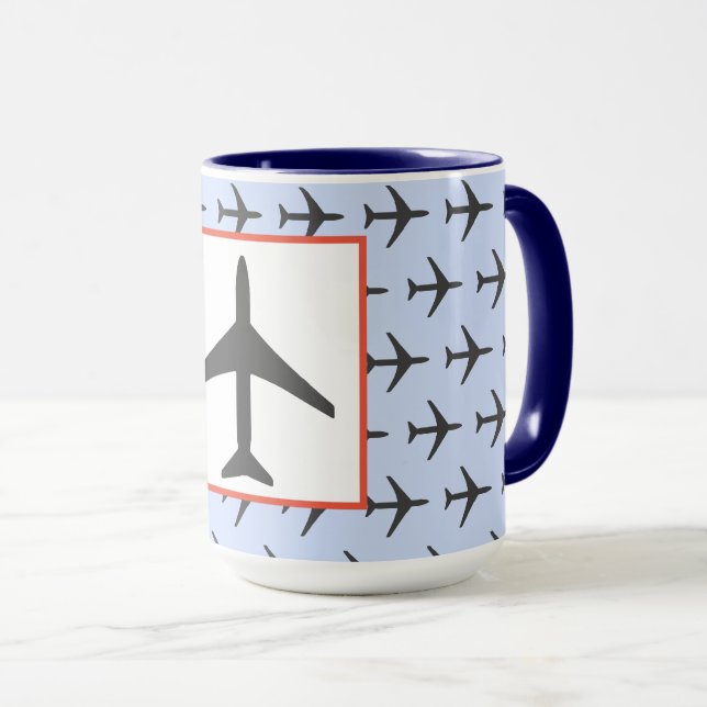 Mug Funky Plane Avion Aviation Fly Airways (Devant droit)