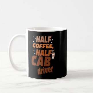 Mug Funky Taxi Demi Café Moitié-Un Chauffeur De Taxi