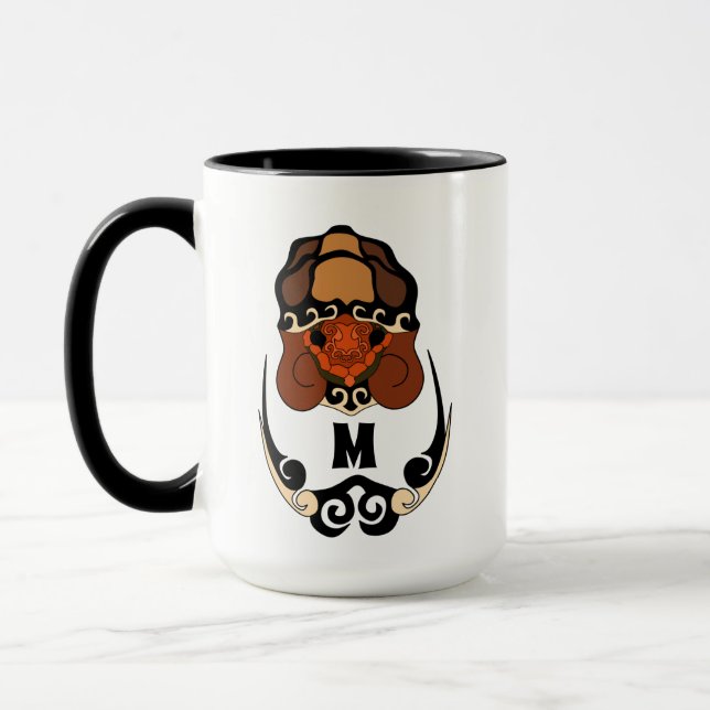 Mug Funky Tortoise Chilling Monogramme (Gauche)