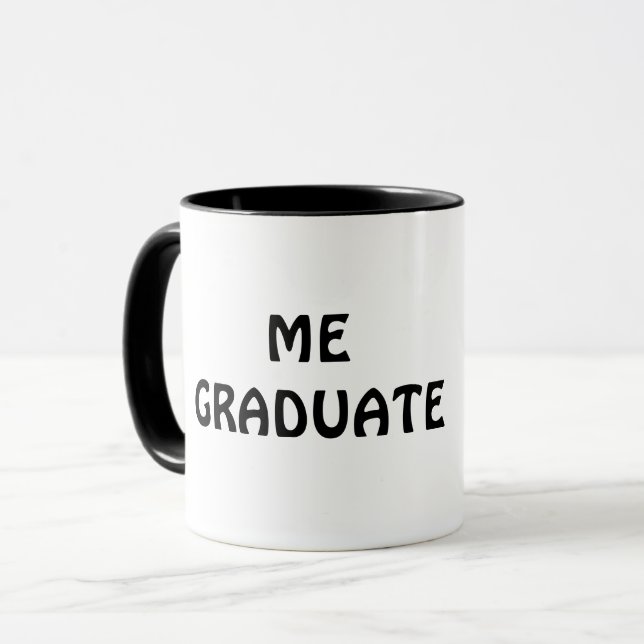 Mug Funny 2025 Graduation MOI DIPLÔMÉ I SMART (Devant gauche)
