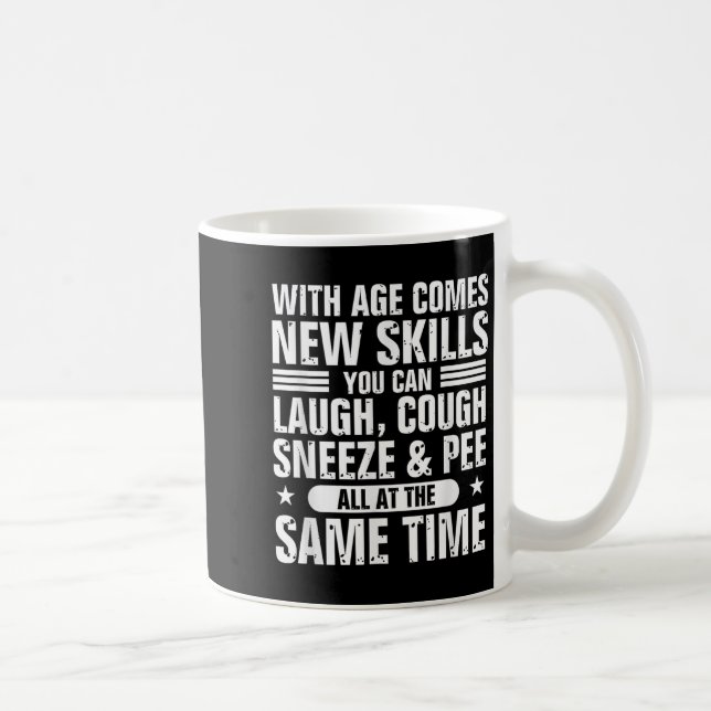 Mug Funny 60th Birthday With Age Comes New Skills Humo (Droite)