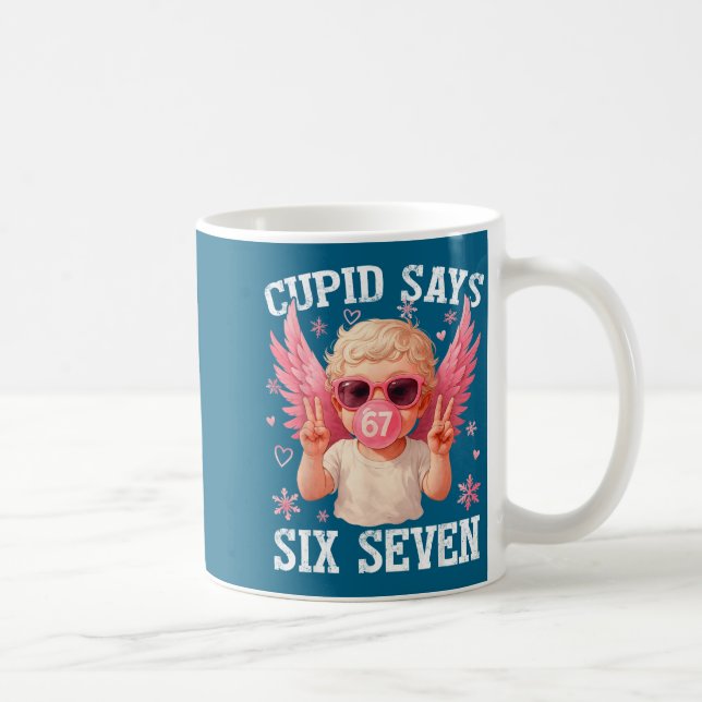 Mug Funny 6 7 Meme Heart Cud Says Six Seven 67 Valenti (Droite)