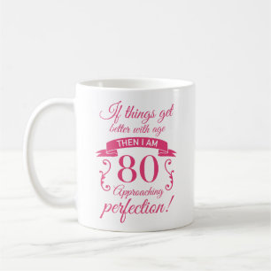Mug Funny 80e anniversaire 'Perfection'