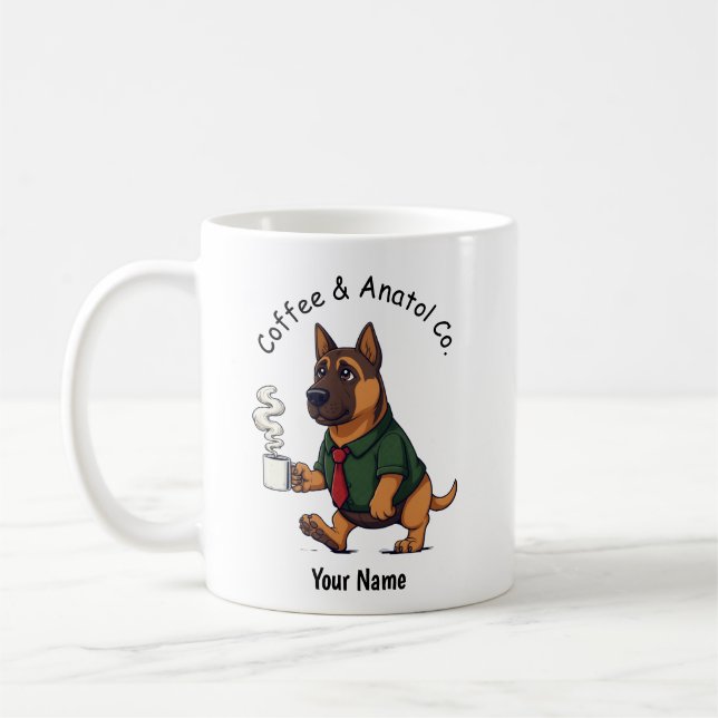 Mug Funny Anatolian Shepherd Dog Business Suit Coffee (Gauche)