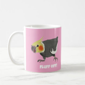 Mug Funny Angry Normal Grey Cockatiel Fluff Off