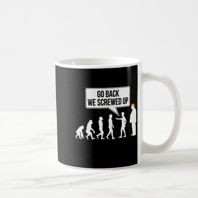 Mug Funny Anti-trump Evolution Litical Humor  (Droite)