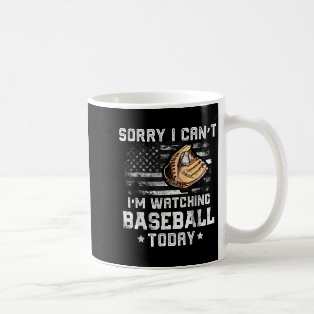 Mug Funny Baseball Boys Désolé Je ne peux pas regarder (Droite)