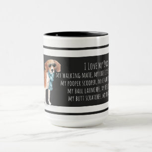 Mug Funny Beagle Aime mon papa Amoureux des chiens