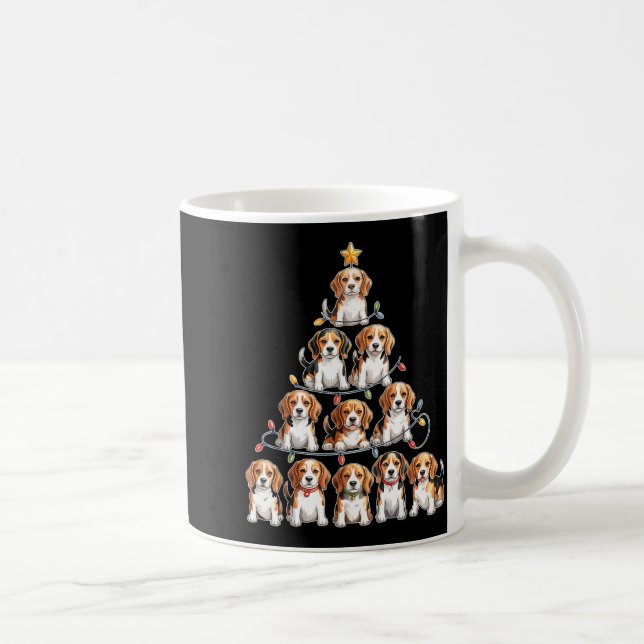 Mug Funny Beagle Christmas Tree Dog Lovers Women Men X (Droite)