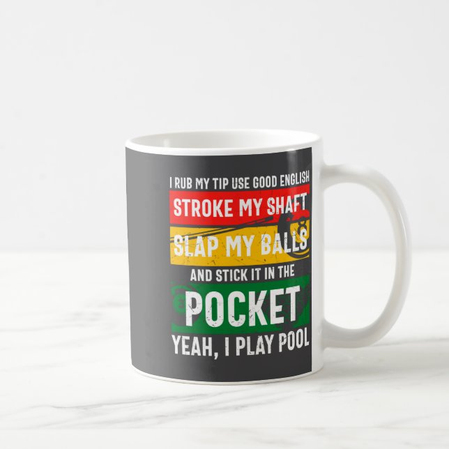 Mug Funny Billiards Saying Retro  (Droite)