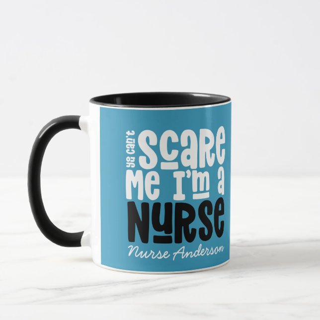 Mug Funny blue girly infirmière typographie merci mode (Gauche)