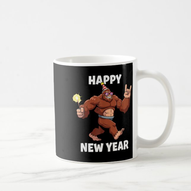Mug Funny Boys Nye Outfit, Mens Fireworks Bigfoot Happ (Droite)