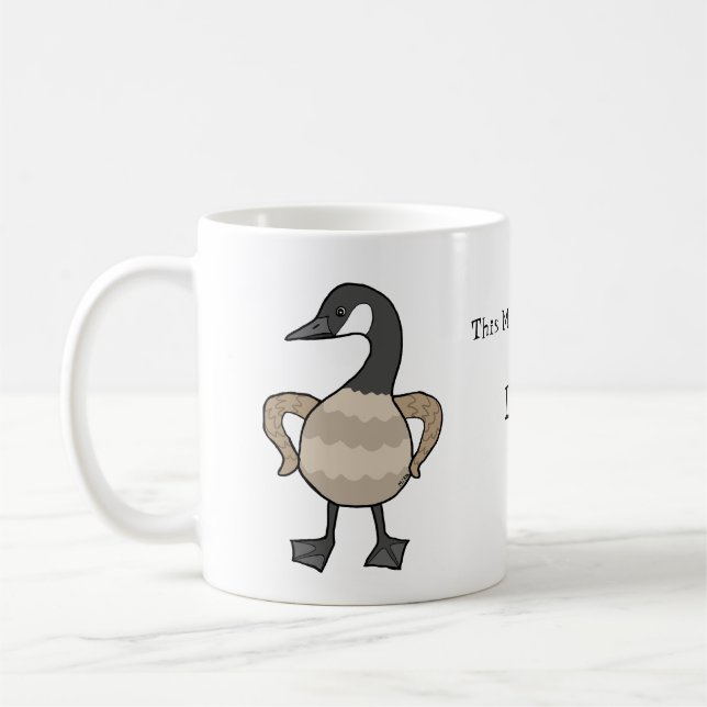 Mug Funny Canada Goose Guard Cadeau canadien Nom perso (Gauche)