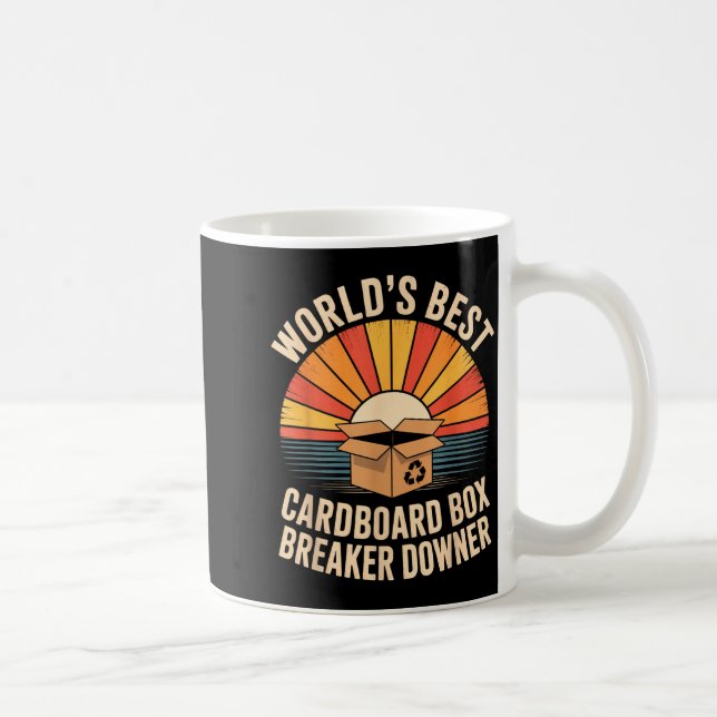 Mug Funny Cardboard Box Breaker Downer Sarcastic Recyc (Droite)