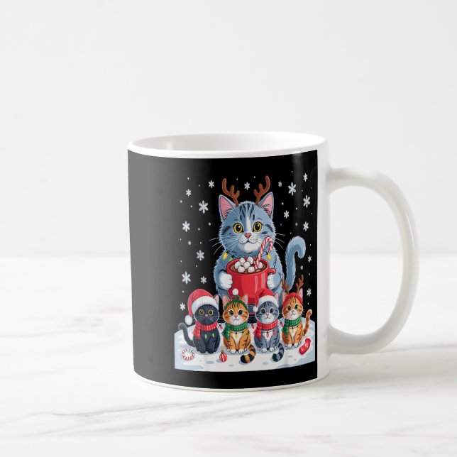 Mug Funny Cat Christmas Shirt Holiday Santa Design  (Droite)