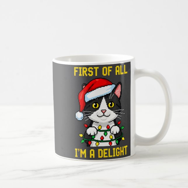 Mug Funny Cat First Of All I'm A Delight Retro Gaming  (Droite)
