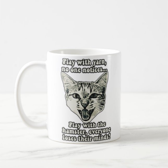 Mug Funny cat meme for cat persons and cat lovers (Gauche)